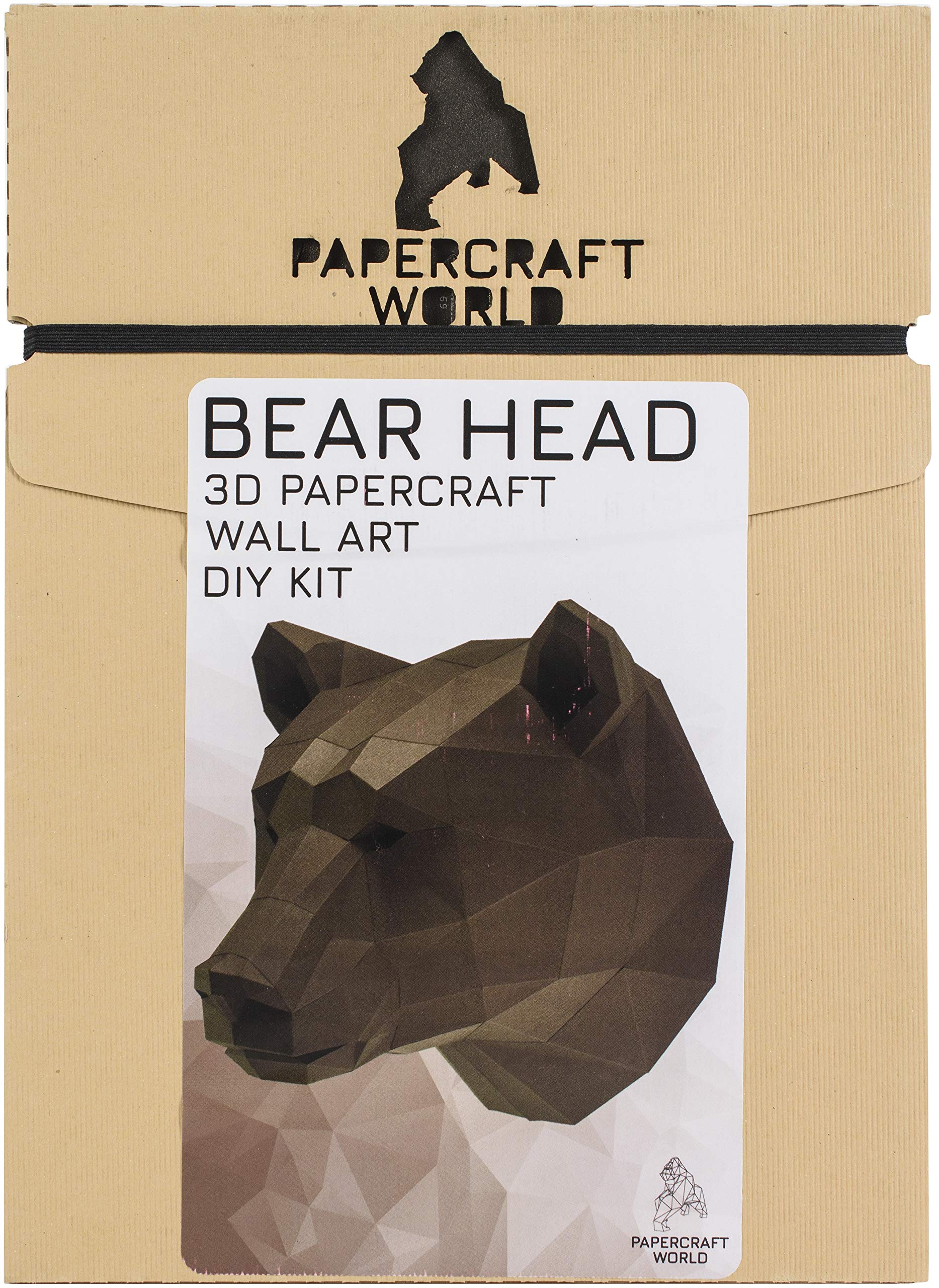 Papercraft World 3D PAPERCRAFT WALLRT Bear Head, Paper, One Size