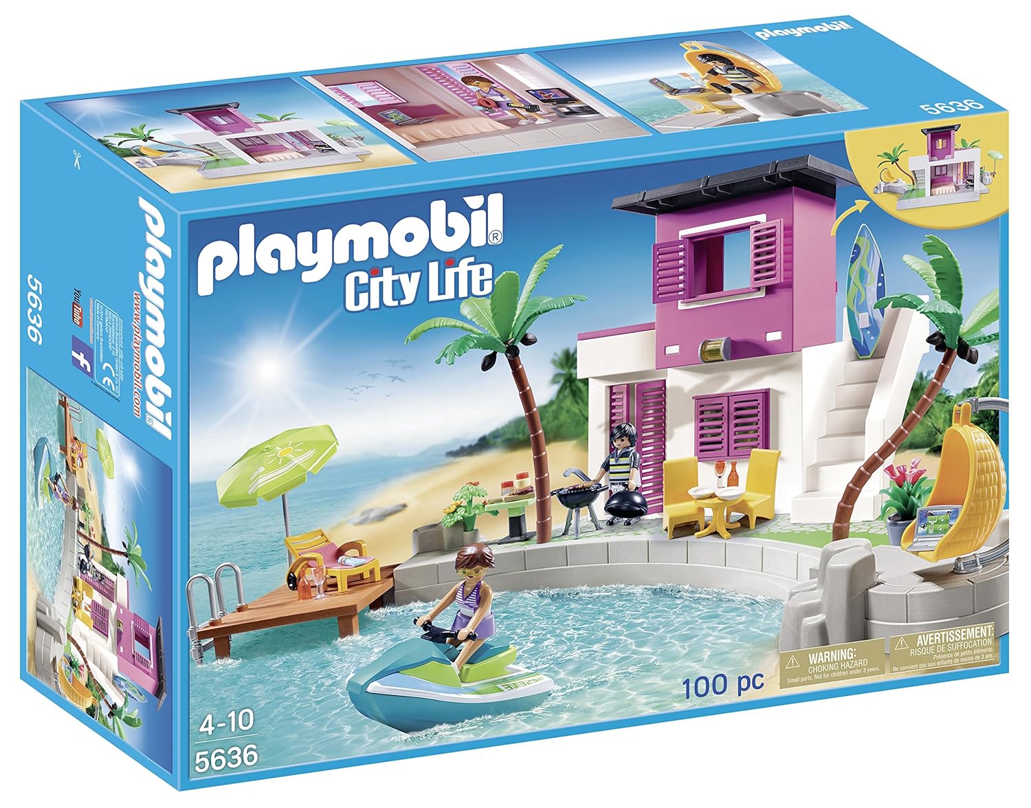 New! Playmobil 5636 Luxury Beach House *Great Gift* eBay