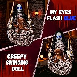 Animatronics Hanging Swinging Doll Floating