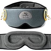 Mindsight DriftBand Sleep Mask with Bluetooth Headphones | Blackout Eye Mask with Memory Foam | Breathable Plush Fabric | Ultra-Thin Adjustable Speakers | Built for Sleep & Travel | Easy to Spot Clean
