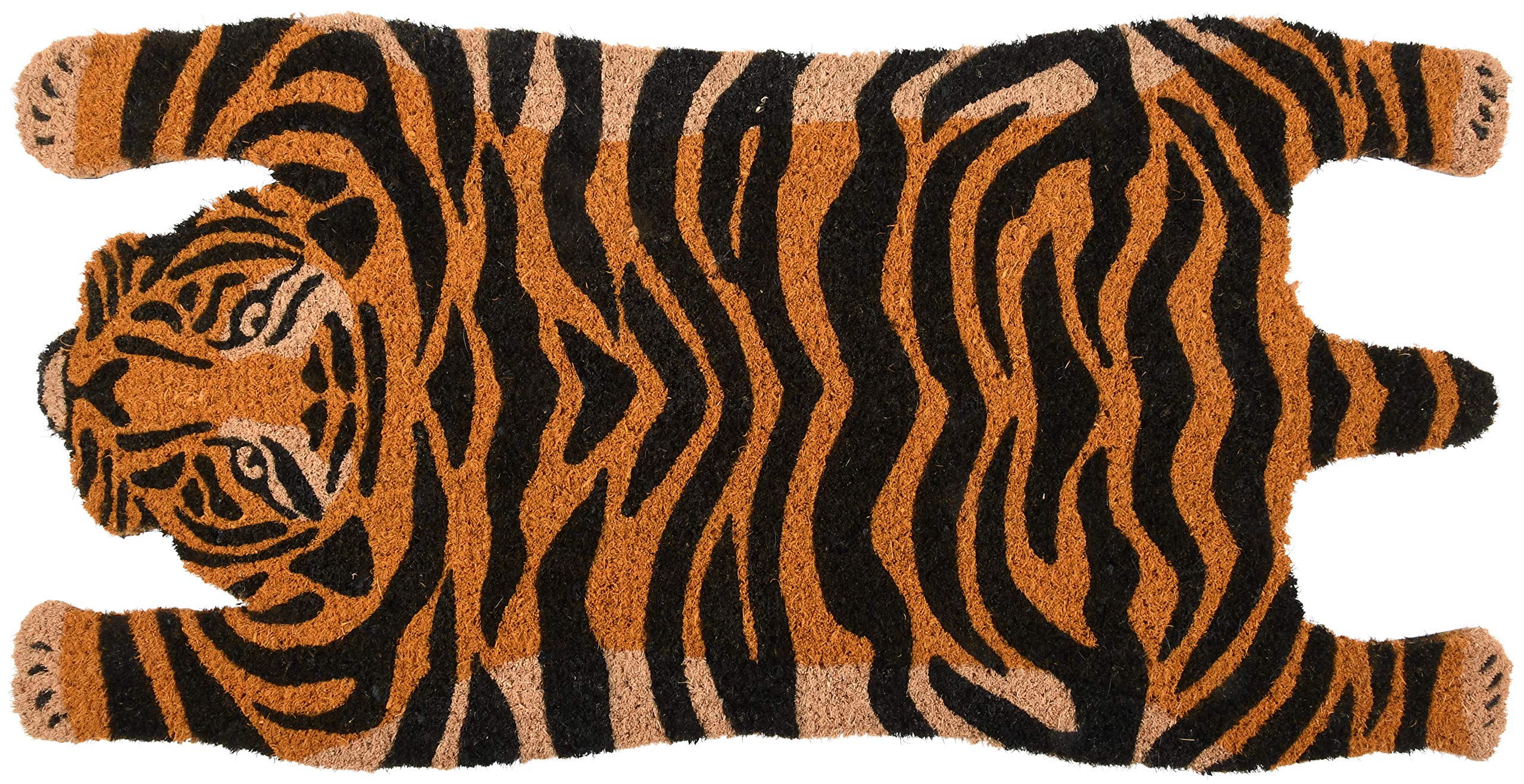 Esschert Design RB200 Tiger Coconut Doormat Orange/Black