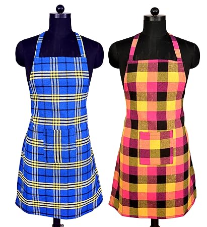 Branded Waterproof Checkered Apron Combo Free size