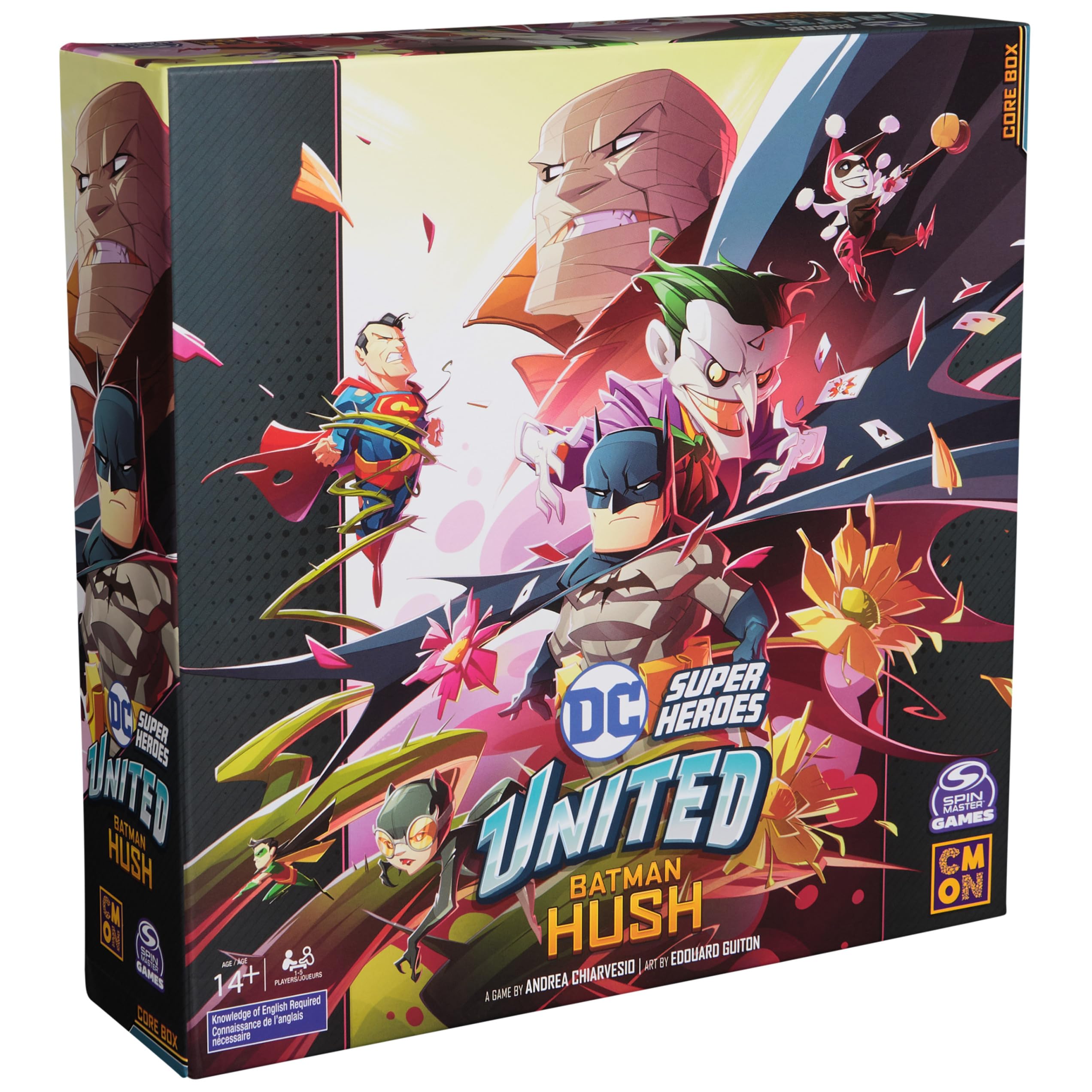 Spin Master Games, DC United Super Heroes: Batman Hush, Cooperative Multiplayer Strategy Card Game for Teens & Adults, Collectible Miniatures, 1-5 Players, Stocking Stuffer Gift Ideas for Ages 14 & Up