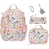 Disney Princesses 4-Piece 16" kids girls Adaptive Backpack & Lunch Box Combo Set
