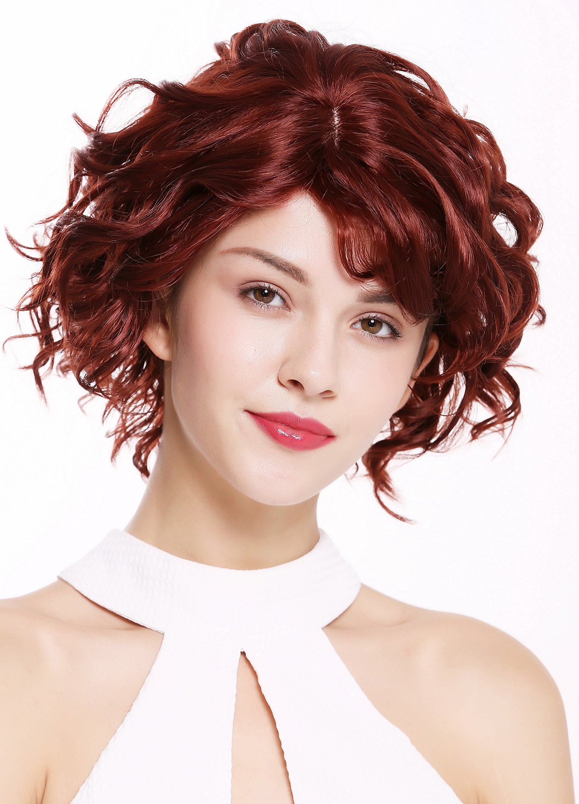 WIG ME UP - MINA-35 Lady Quality Wig short wild n wavy deep dark red auburn