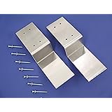 Drop Open Bar Security Door Lock Bracket Brackets Fits 2x4 Boards Lumber 2.4" Wide (1 Pair 2 Pieces Include Screws And Gaskets)