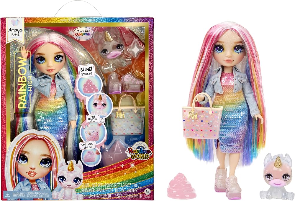 Rainbow High Amaya Raine Doll with Slime & Magical Pet 28 cm Fashion