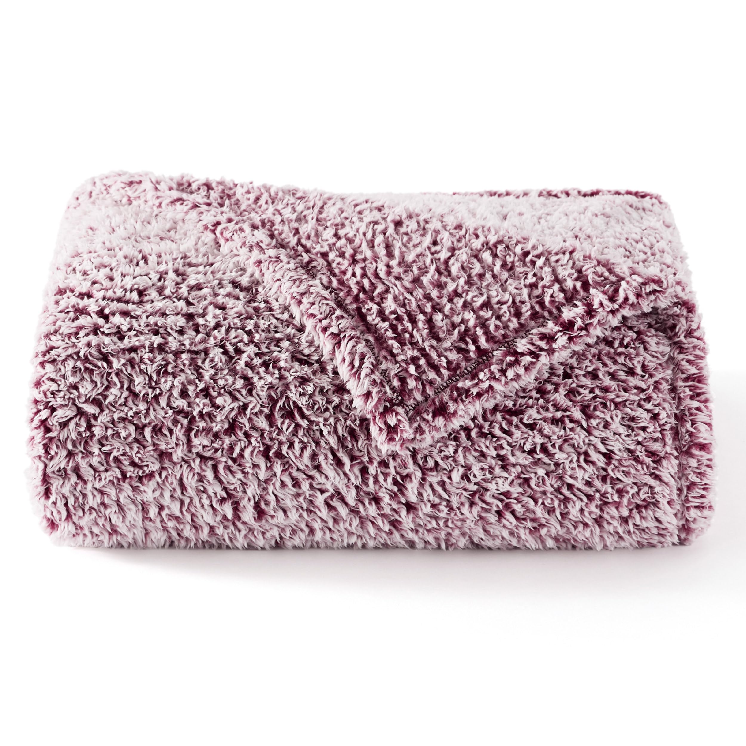 Bedsure Fleece Sherpa Throw Blanket - Super Soft, Cozy & Warm Fluffy Blanket for Sofa and Bed, Single, Red, 130x150cm