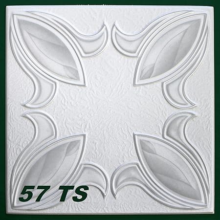 1 M2 Ceiling Boards Coloured Stucco Polystyrene Panels 50 X 50 Cm