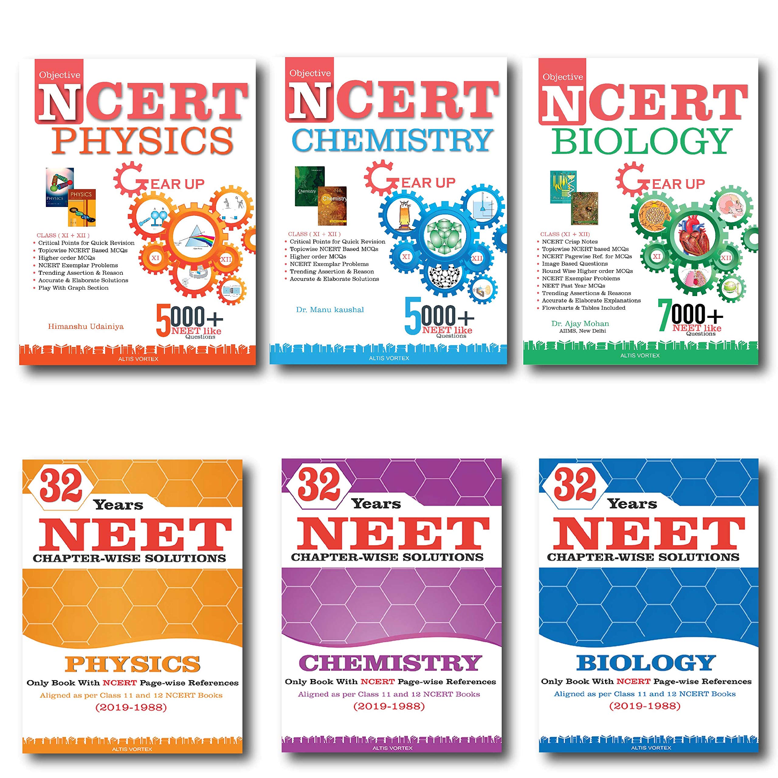 GearUp Series: Physics, Chemistry and Biology & 32 Years NEET Chapter wise solutions PCB COMBO