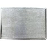 JEAN'S FRIEND Antique Brushed Silver Rectangle Blank Belt Buckle For Engraving