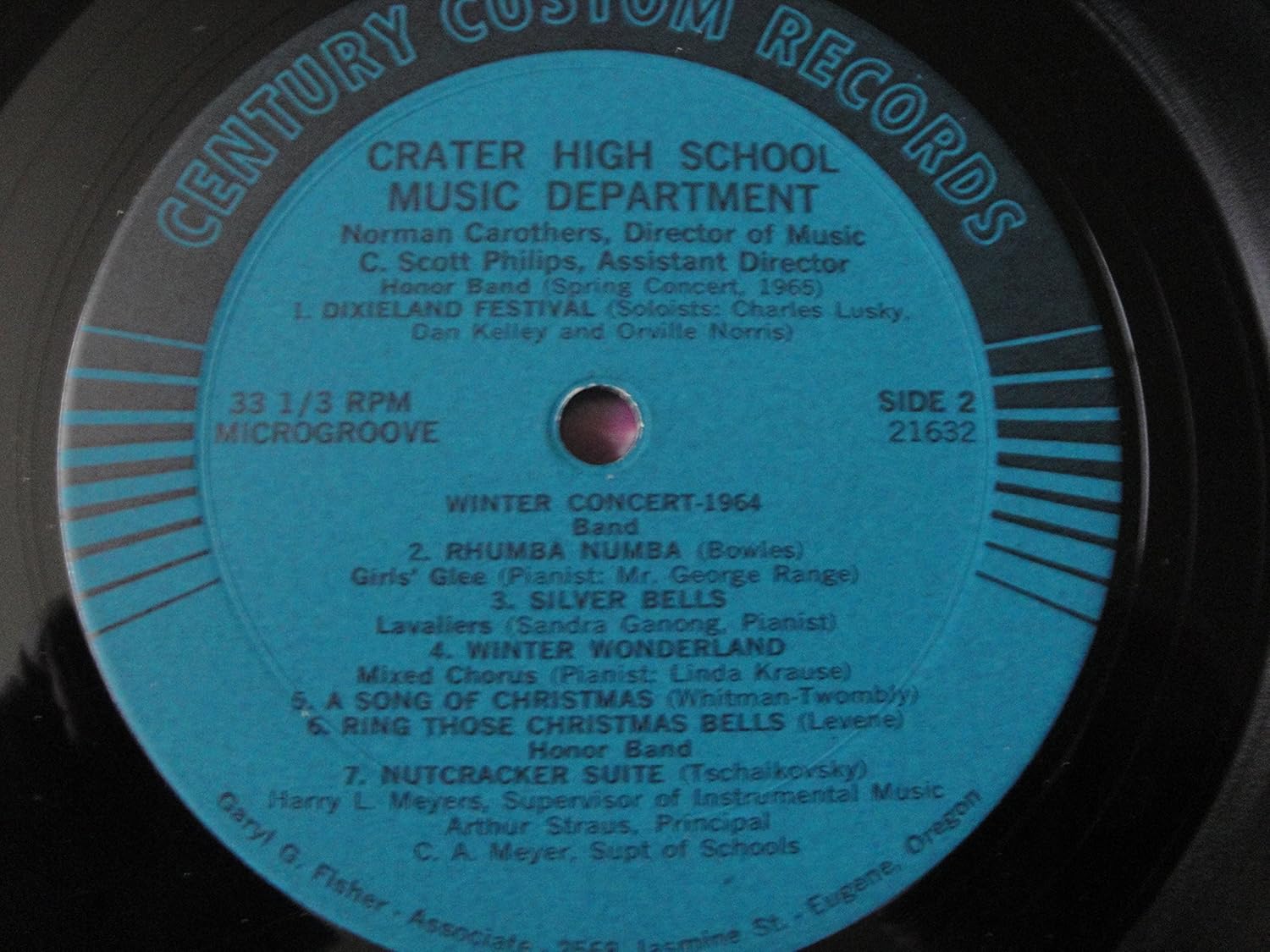 Norman Carothers C Scott Philips Crater High School Music Department 1965 Crater High School Music Department In Concert Vinyl Lp Norman Carothers Director Of Music Winter 1964 Concert Amazon Com Music