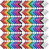 Handepo 200 Pcs Bandanas Bulk Paisley Bandanas Unisex Head Wrap Scarf Cowboy Headband Handkerchief for Women Men