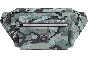 Canada Pooch Everything Dog Walking Fanny Pack - Dog Fanny Pack with Dog Poop Bag Dispenser & Dog Treat Pouch, Great as Dog Training Fanny Pack, Adjustable up to 54” - Camo