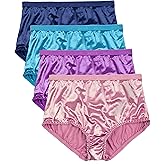 B2BODY Satin Panties Small to Plus Size Womens Underwear Full Coverage Brief Multi-Pack