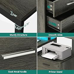 YITAHOME L Shaped Desk with 3 Drawers, 65" Corner