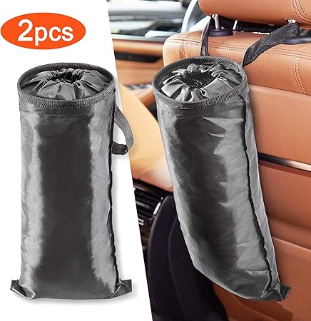 Amazon Tomall 車用ゴミ袋 吊り下げ式 洗濯可能 車用ゴミ箱 防水 ポータブル 後部座席用ゴミ箱 2個パック 自動車 自宅 アウトドア 旅行用 ブラック 車 バイク 車 バイク