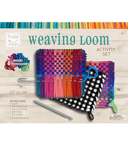 Harrisville Designs Friendly Loom Pro-Sized Potholder Loops – Glacier Color Mix, Makes 6 Cotton Potholders (10" Loom Sold Separately)