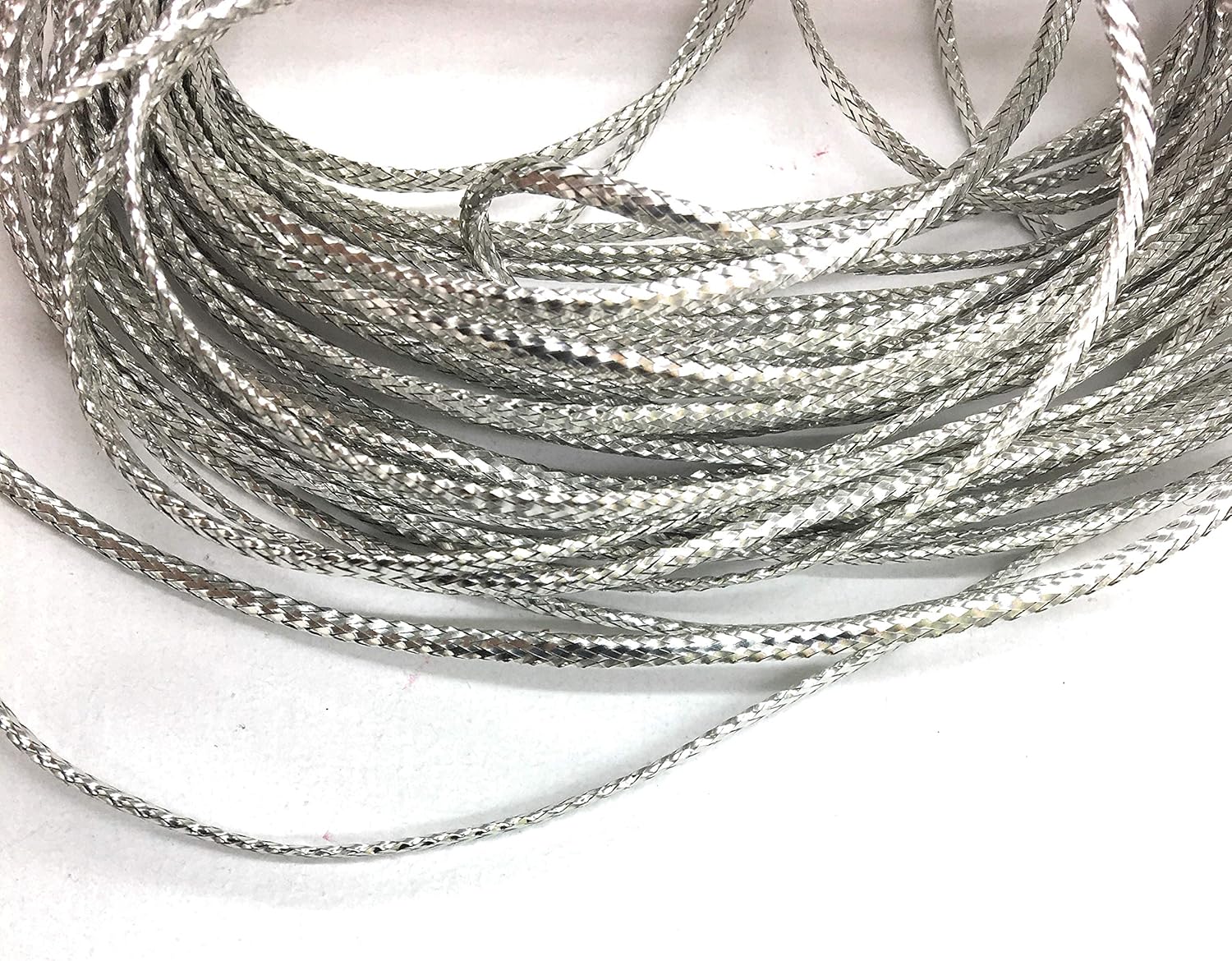 Weave Silver Cord Trims 1/16" (2mm) Decortive Cord 10 Yards