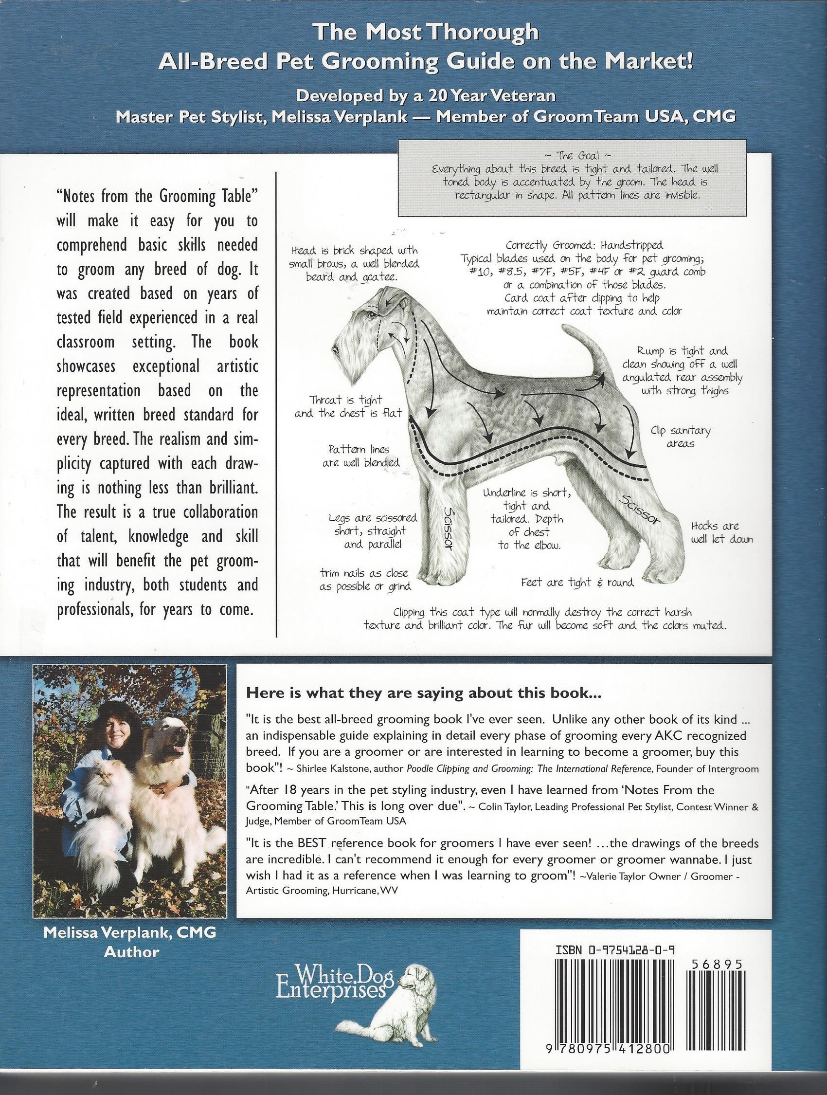 notes from the grooming table used