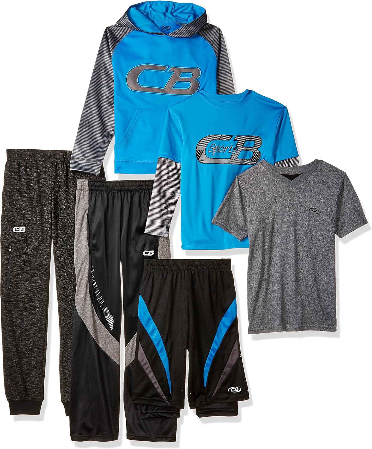CB Sports Little Boys' 6 Piece Back to School Set, Multi