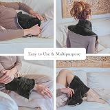 Qomfor Microwavable 1.5kg Weighted Neck & Shoulder Heating Pad Dark Grey view 3