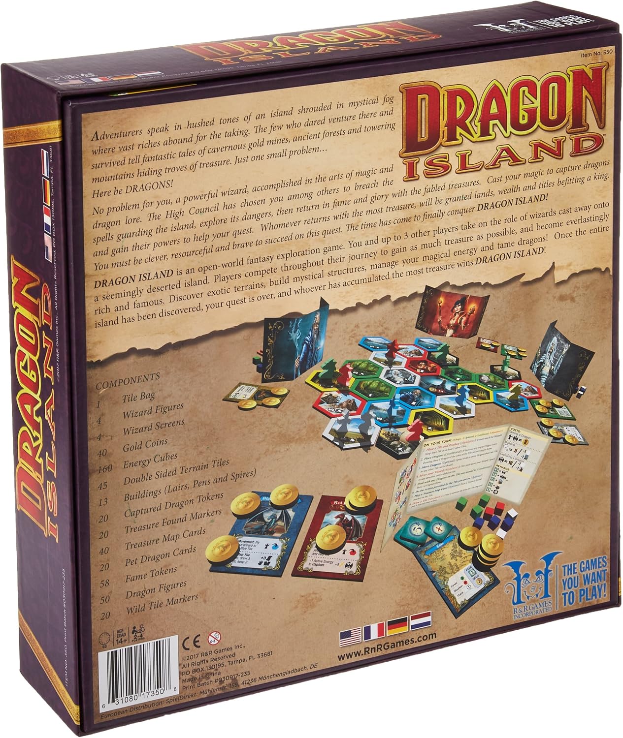R&R Games Dragon Island Fantasy Exploration Game, Strategic Wizard Exploration Board Games for Adults and Teens - Image 3
