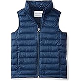 Amazon Essentials Boys and Toddlers' Lightweight Water-Resistant Packable Hooded Puffer Vest