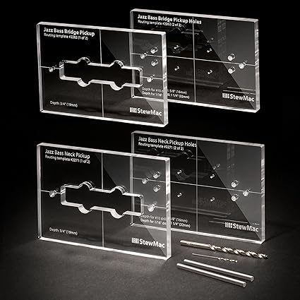 Amazon Com Stewmac Pickup Routing Templates For Jazz Bass