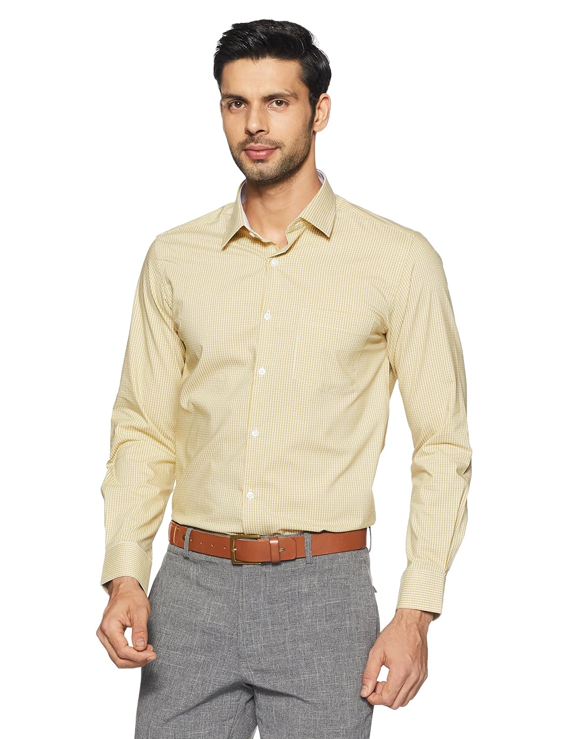 diverse men's checkered slim fit formal shirt