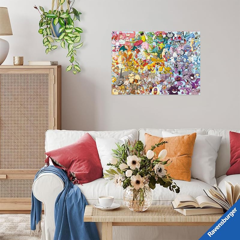 Ravensburger - Desafio Pokémon | Puzzle 1000 Peças | Puzzles 1000 Adultos 70x50cm | Pokemon Puzzle 1000 Peças | Puzzles Adultos & Crianças +14 anos