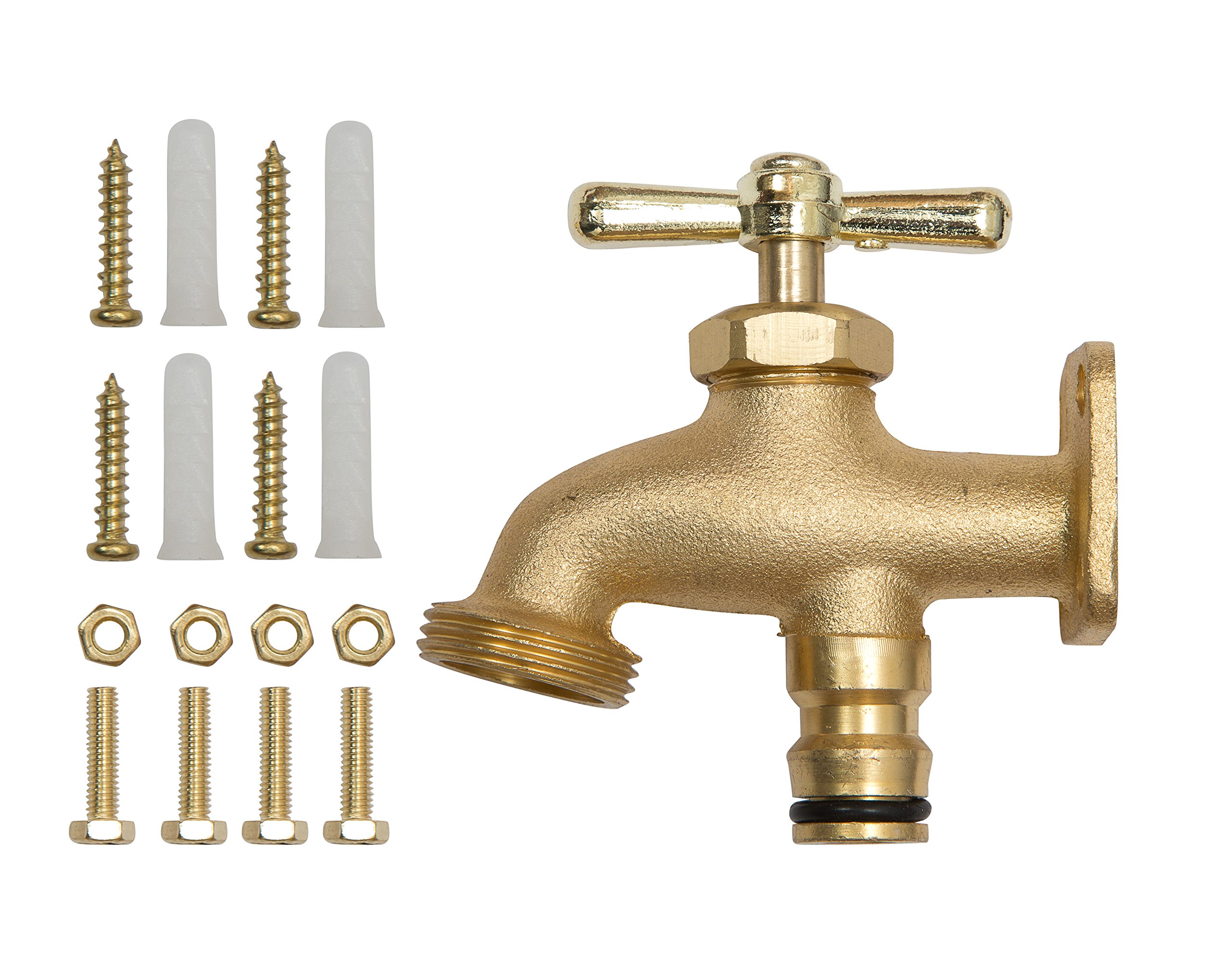 HOMEKIT Brass Hose End Tap – Outdoor Brass Tap, Allotment Taps, Outside Anywhere Taps for Convenient Water Access