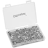 Officepal Premium Quality 4-Size Pack of Safety Pins- Top 250-Count – Durable, Rust-Resistant Nickel Plated Steel Set- Best S