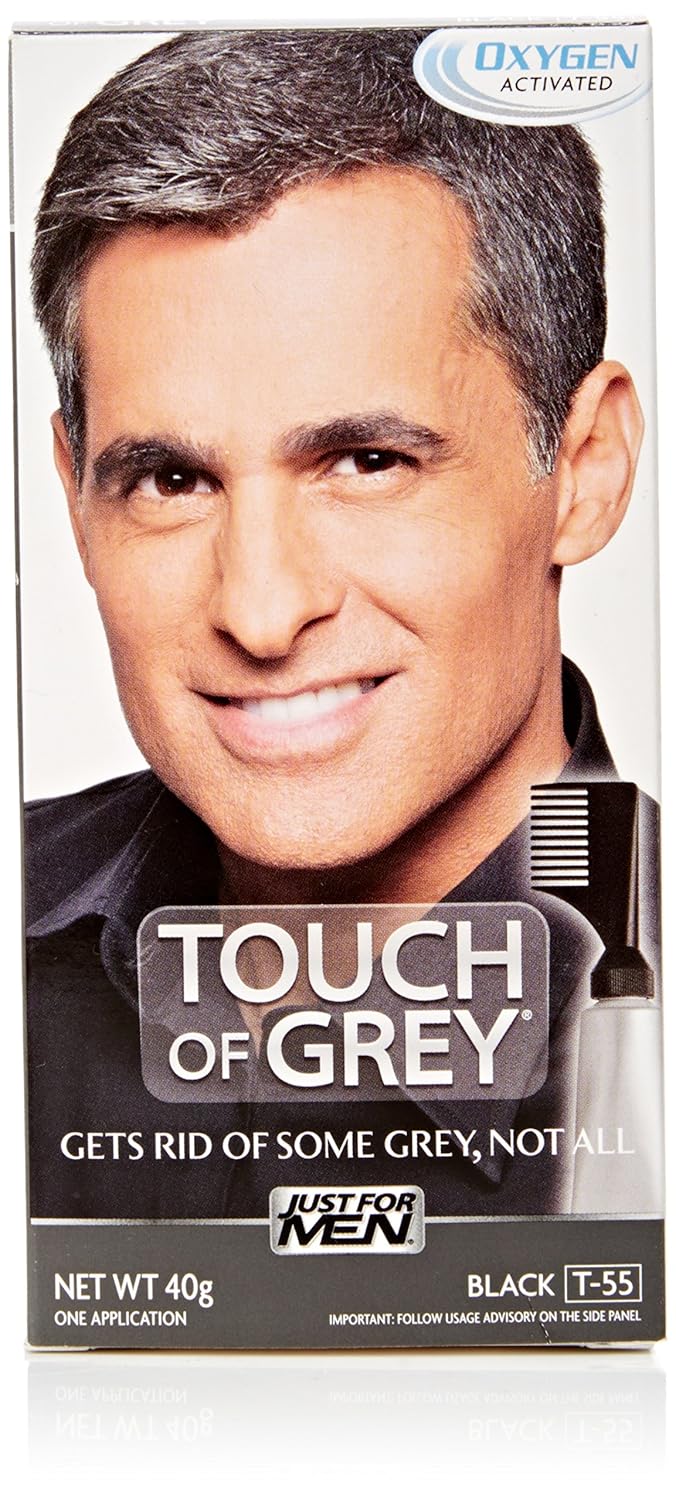 Just For Men Touch Of Grey Hair Colour, Black Grey T55, 40g: Amazon.co ...