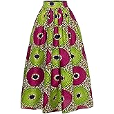 SHENBOLEN Women African Traditional Costume Ankara Print Skirt Dashiki Long Skirts