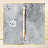 Parker IM Ballpoint Pen Premium Warm Silver Medium Blue Ink Gift Box view 3