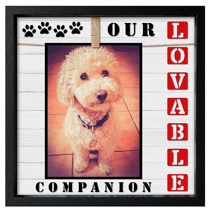 Pet Picture Frame for Dog or Cat. 4x6 and 5x7 Cleverly