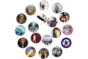 GTOTd Rock and Roll Punk Pins(18 Pack,1.5 inch）Music Band Button Badge Rock Merch Party for Bag Backpack Jackets Accessories Supplies DIY Crafts Decor