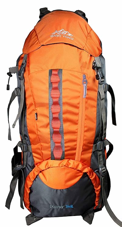 Mount Track Discover 9107 Rucksack, Hiking Backpack 75 Ltrs Orange with Rain Cover