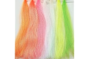 wifreo 14pack Fly Tying Material UV Fluorescent Crystal Flashabou Krystal Tinsel Flash Saltwater Jig Tying