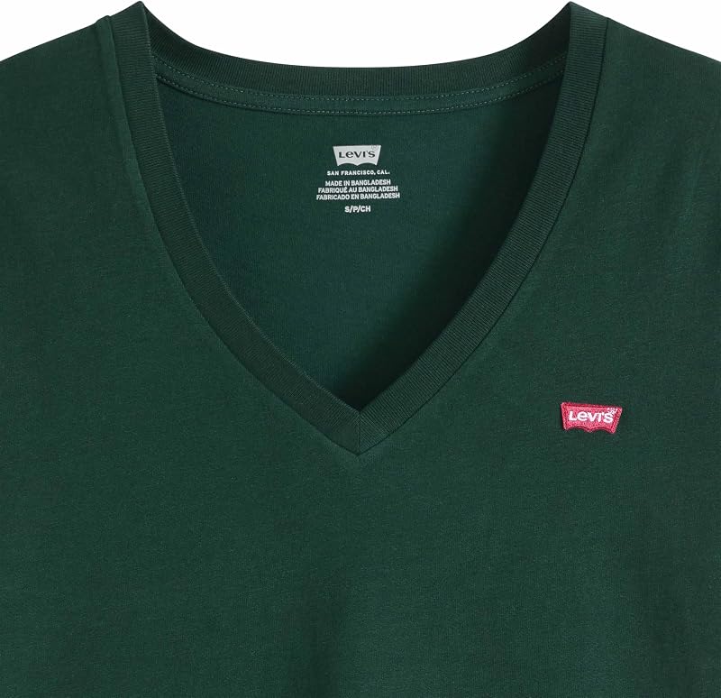 T-Shirt à col V Parfait pour Femme (1 pièce), Vert pin, M — photo 6 sur 6