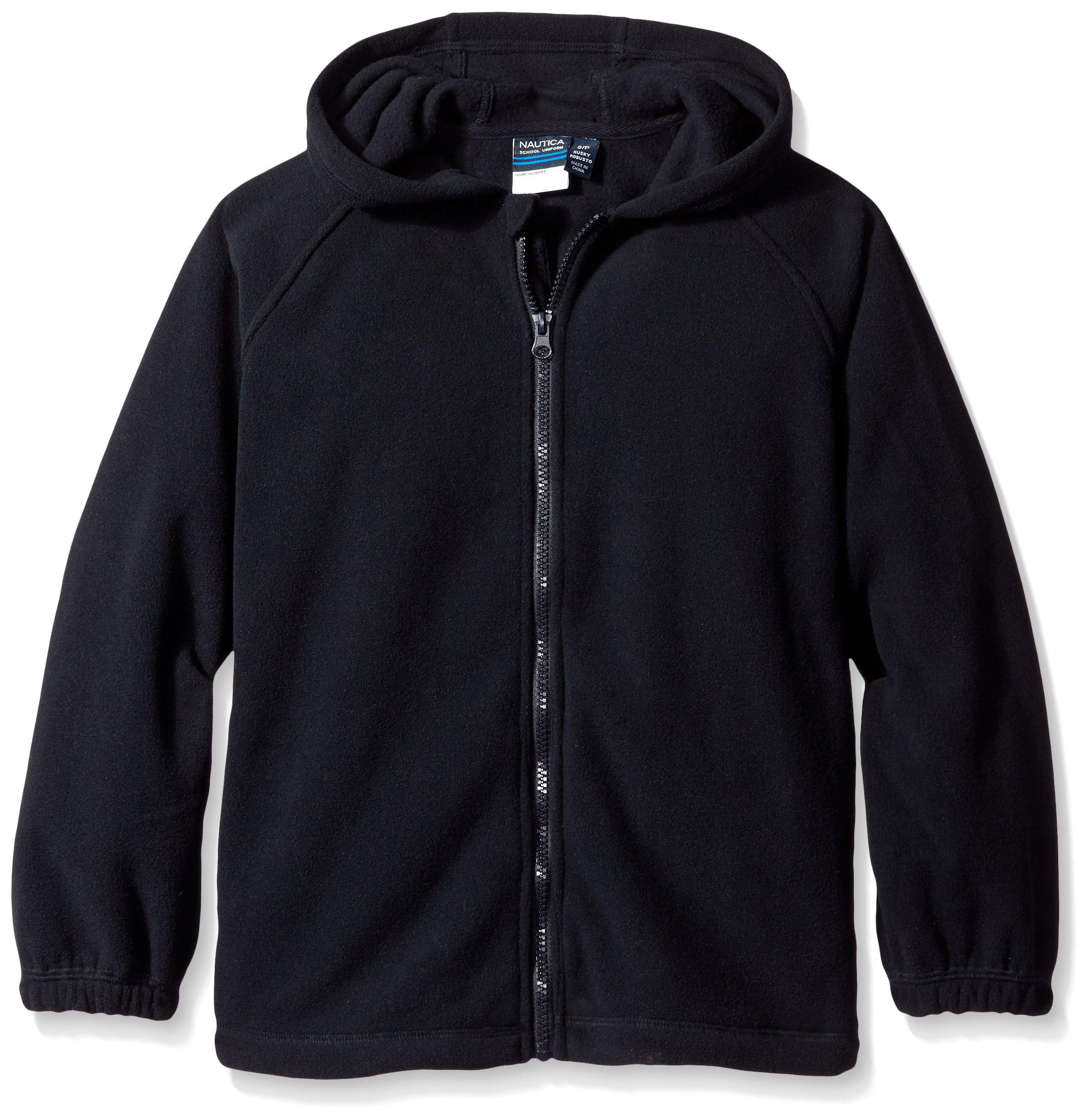 Nautica Husky Boys' Uniform Polar Fleece Jacket With Hood, Navy, XX