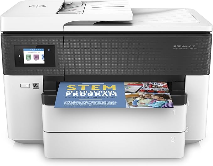 HP Officejet Pro 7730 Wide Format AllinOne, Draadloze Wifi kleuren inktjet printer voor thuis