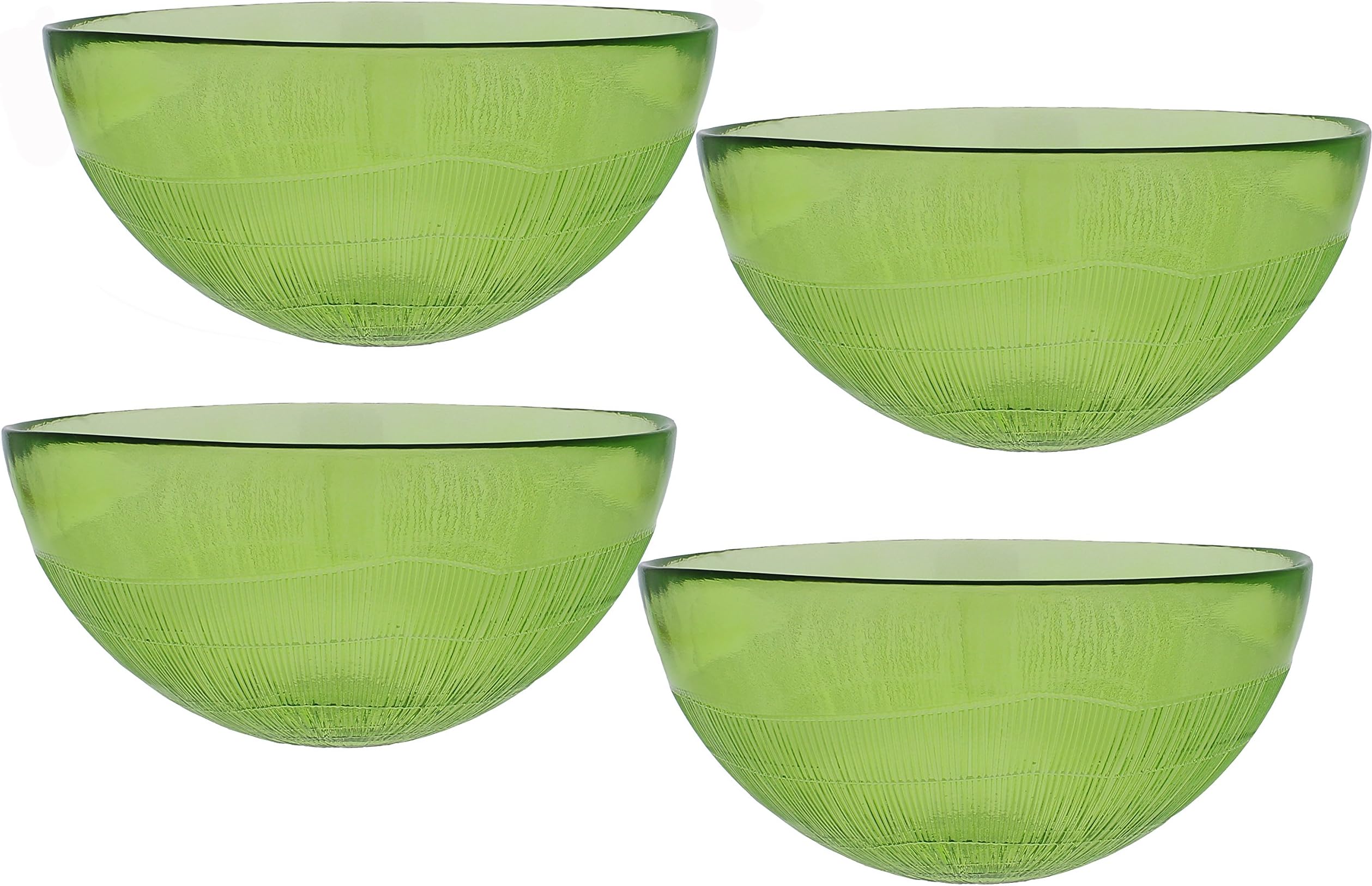 French Home 7" Birch Bowl (Set of 4), Apple Green