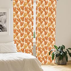 Lunarable Floral Curtains, Iris Flower Petals