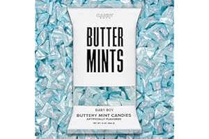 Candy Envy - Baby Boy Buttermints - 13 oz. Bag - 100 Individually Wrapped Candy Mints - Baby Shower Favors