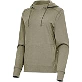 Antigua Women's Justice Pullover Hood, Ultra-Soft Brushed Heather Fleece Sweatshirt with Kangaroo Pocket and Scuba Neck