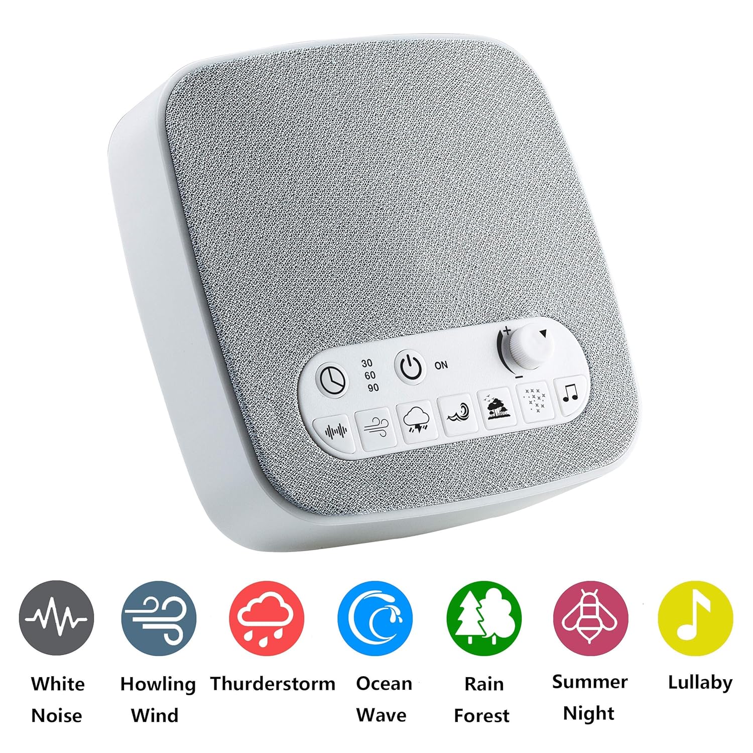Pyris White Noise Sound Machine7 Soothing Soundportable Sleep Therapy For Homeoffice Babytravelwith
