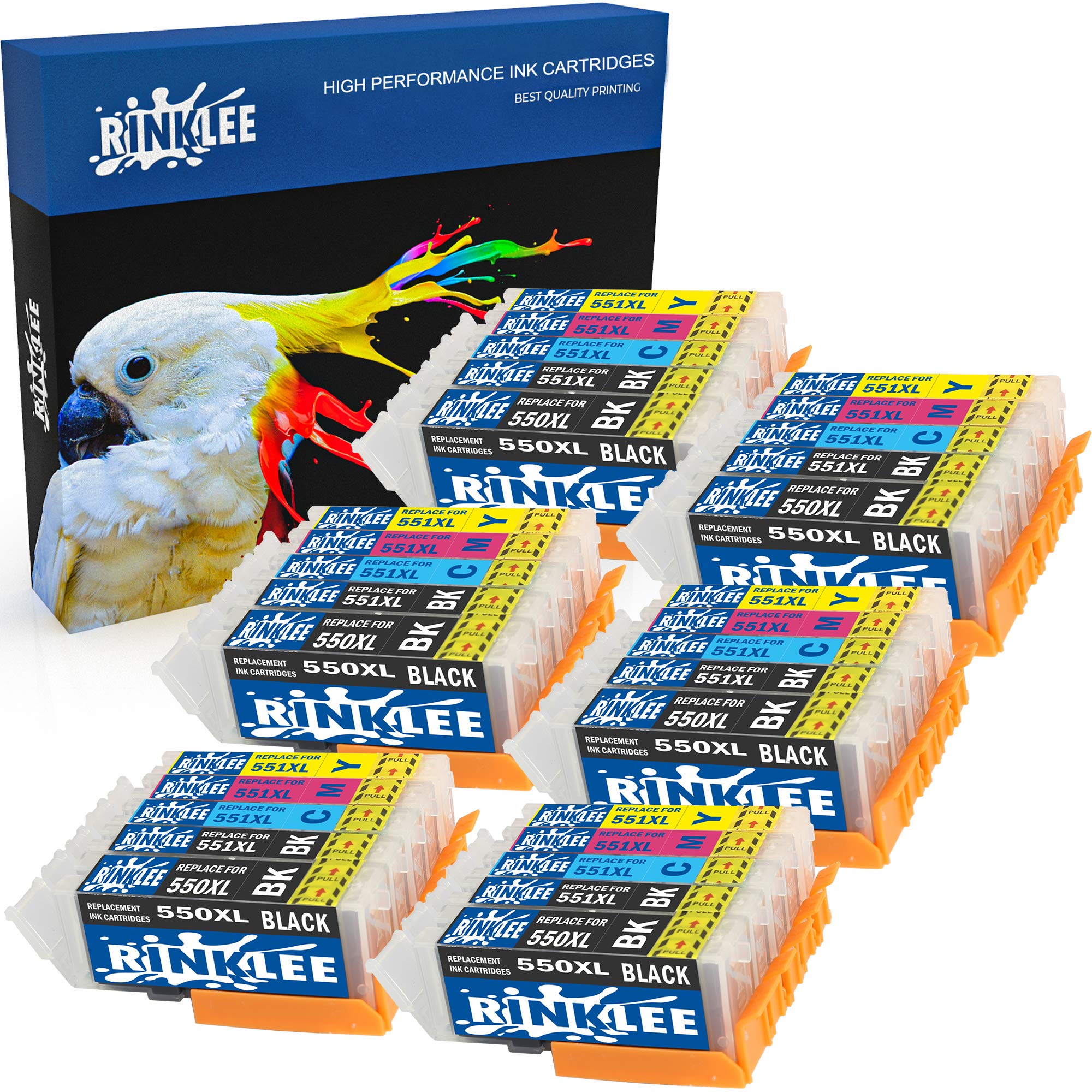 RINKLEE 30 Compatible PGI-550XL CLI-551XL Ink Cartridges Replacement for Canon Pixma iP7250 MX925 MG6350 MG5450 MG5550 MG5650 MG6450 MG6650 MG7150 MG7750 iX6850 iP8750 MX725