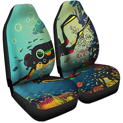 Amazon Com Gnarly Tees Scuba Diving Car Seat Covers Automotive